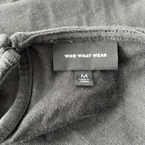 Who What Wear Angle Sleeve Smocked Knit Dress - Picture 4 of 5